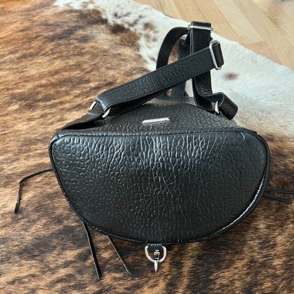Rebecca Minkoff Black Pebbled Julian Backpack - Picture 4 of 7